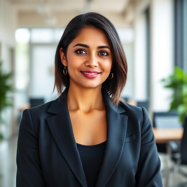 Priya Menon, reporting and compliance specialist, in an office